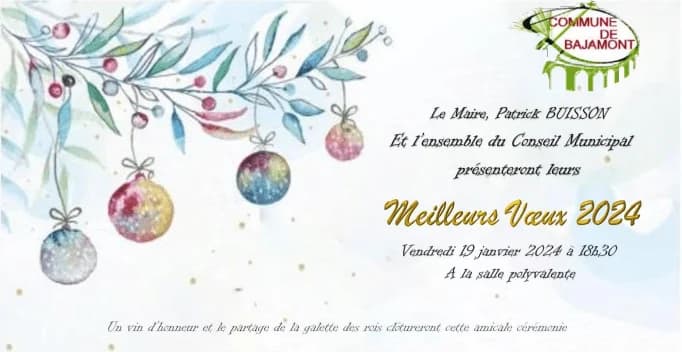 Voeux de Mr le Maire vendredi 19 janvier